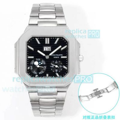 Super Clone 3K Factory Patek Philippe Cubitus 5822P Moon Phase Black Face Watch 